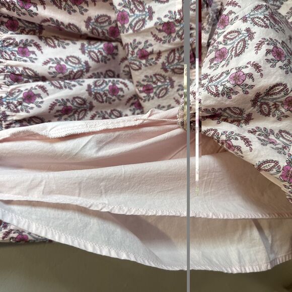 J. Crew Factory Ruffle Sleeve Midi Dress Pink Floral Women's Size 6 Style BY539 - Picture 11 of 16